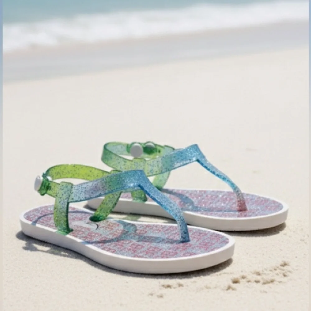 Girls Colorful Glitter Sandals
